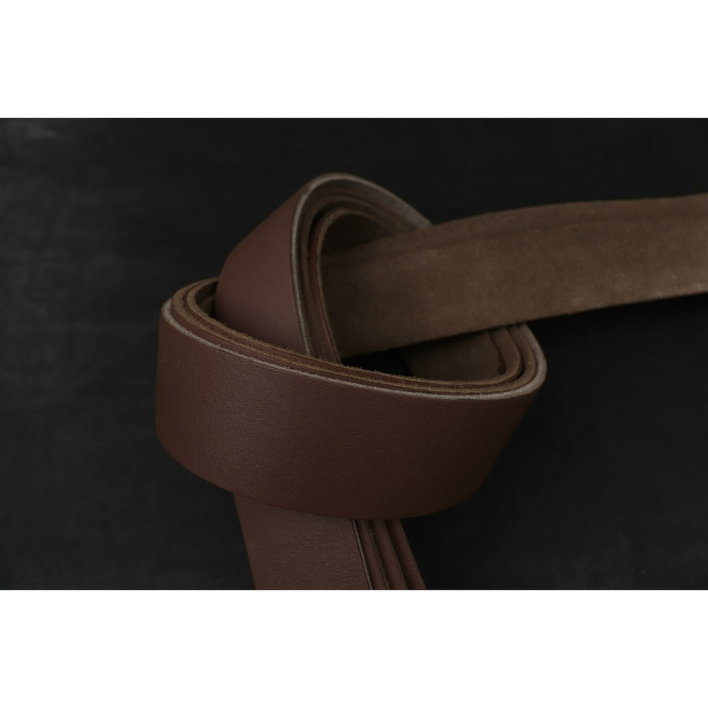 Ременная заготовка Коричневая с лицевой отделкой + Плита Пылевидная