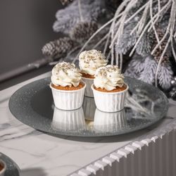ТОРТОВНИЦА ВРАЩАЮЩАЯСЯ "SILVER MIRROR" 30 СМ
