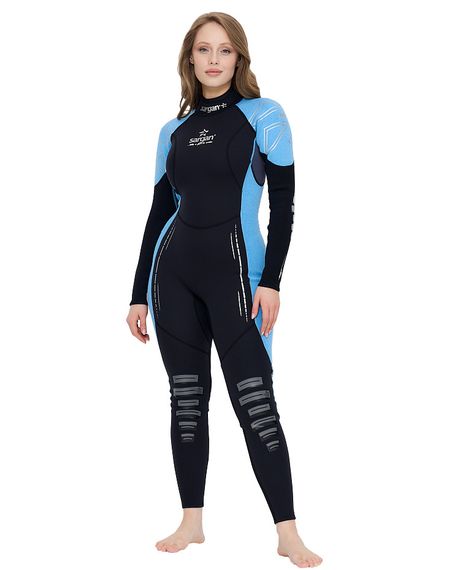 Гидрокостюм Sargan Nero 2.0 Long lady 2 мм черно-голубой