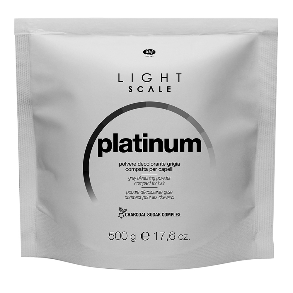 Быстродействующий серый осветляющий порошок для волос Lisap Light Scale Platinum Powder