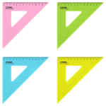 Треугольник 45°, 12см. пластиковый, прозрачный (Стамм)