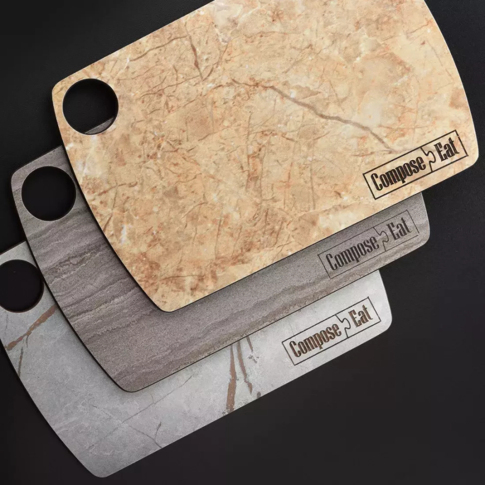 Доска разделочная 22х15см ComposeEat Fashion оникс светлый