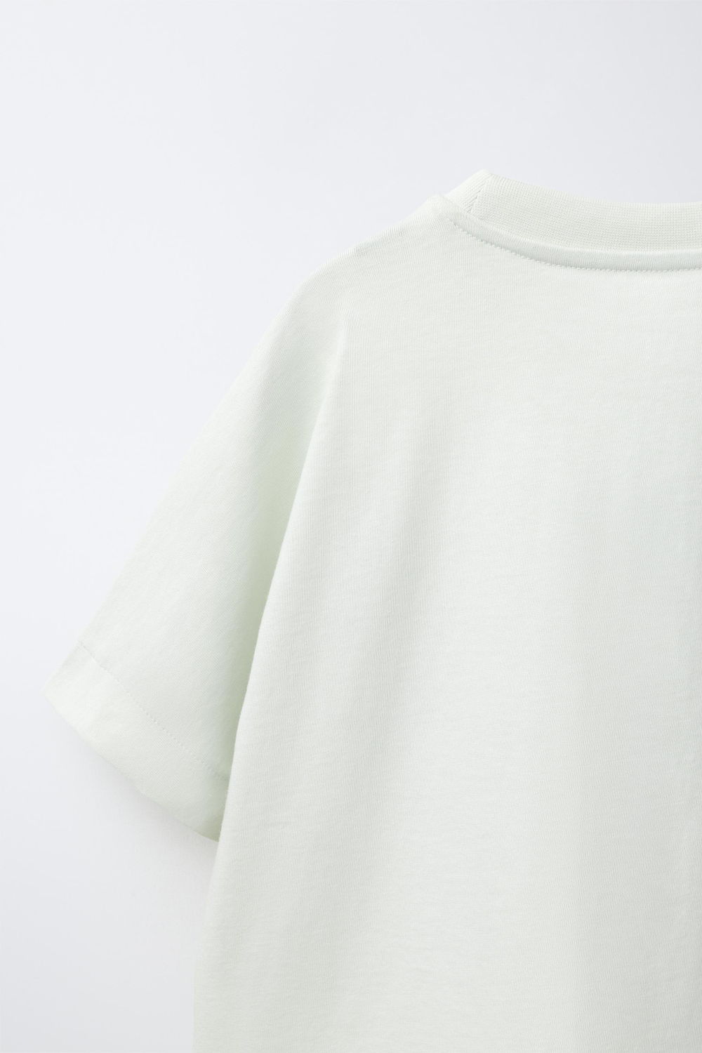 ZARA ФУТБОЛКА С НАДПИСЬЮ, СВЕТЛО-ЗЕЛЕНЫЙ