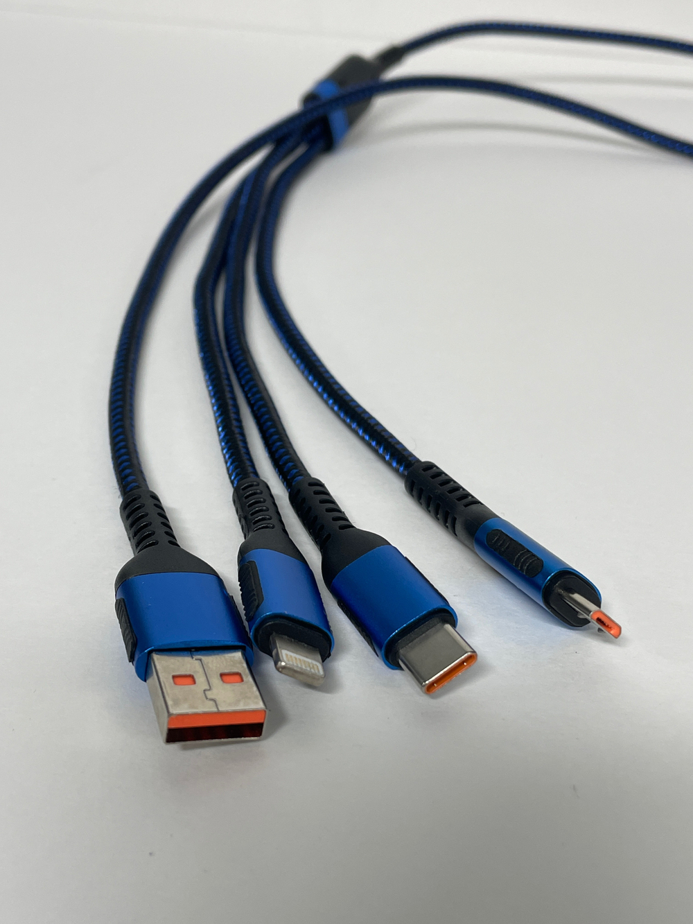 Кабель 3 в 1 120 см Синий