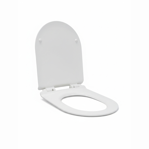 Сиденье для унитаза-моноблока WAVE ZEN дюропласт, микролифт, БЕЛЫЙ глянец