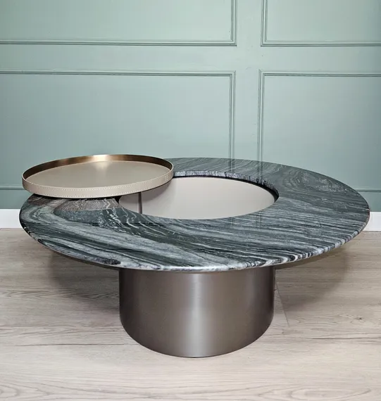 Журнальный стол Vecoli L, Ø90х35 см, с местом для хранения