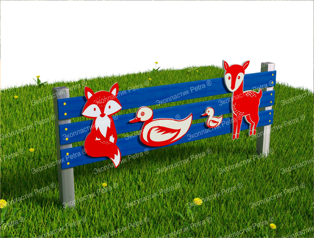 Забор уличный из экопластика Природа, секция 1490х400 мм