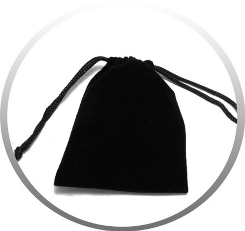 Небольшой подарочный бархатный чёрный мешочек для упаковки подарков 11Х8,5 см с верёвочкой