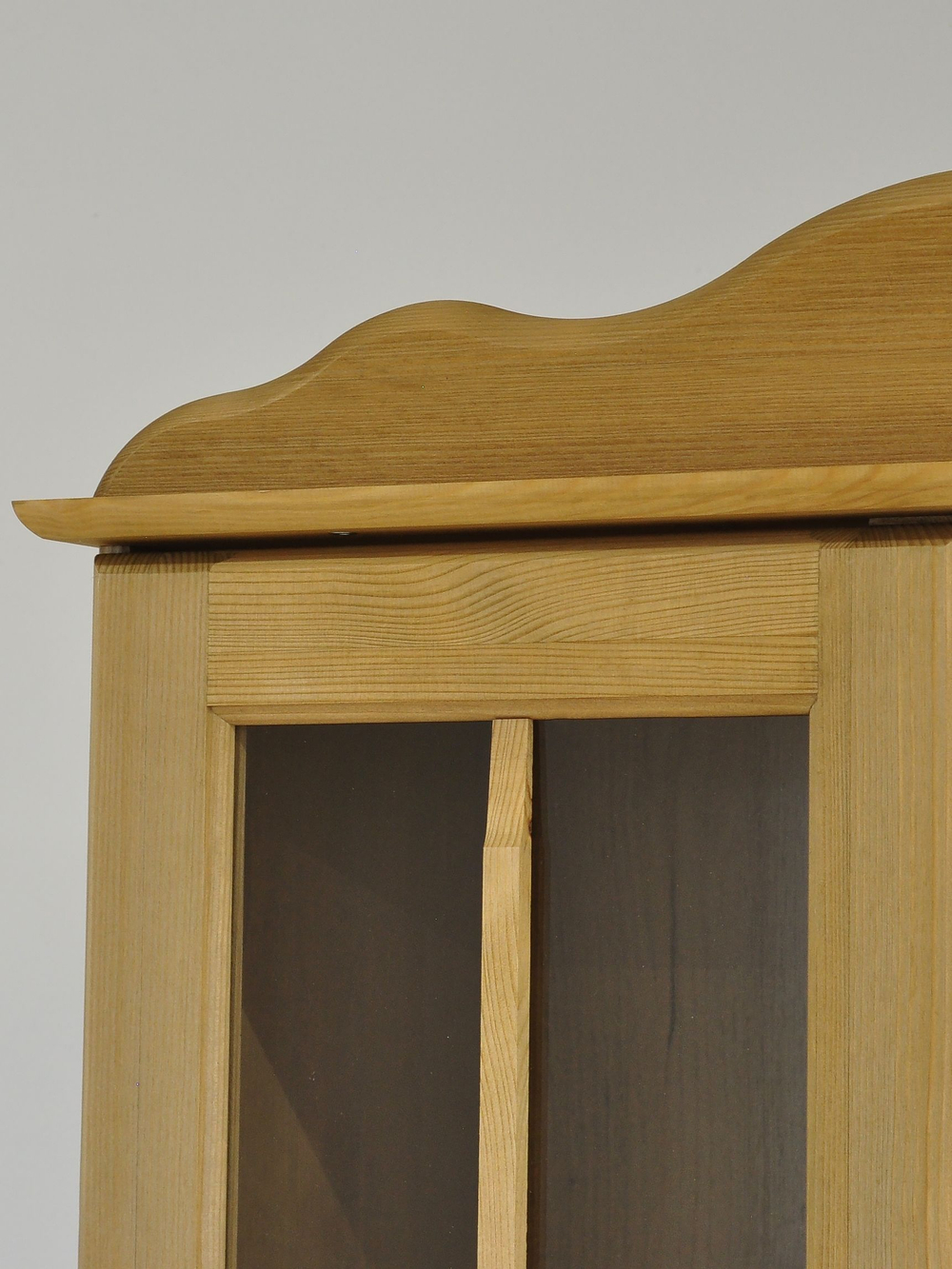 Шкаф витрина, 77х32х186, Бритта, буфет, стеклянный, сервант, деревянный, 2 двери, бейц, Dipriz