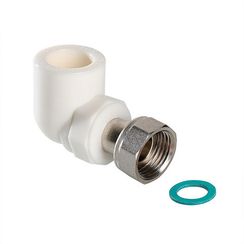 Фитинг полипропиленовый – угольник с накидной гайкой VALTEC