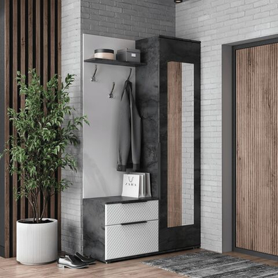 Прихожая 1,15 м с зеркалом, правое исполнение