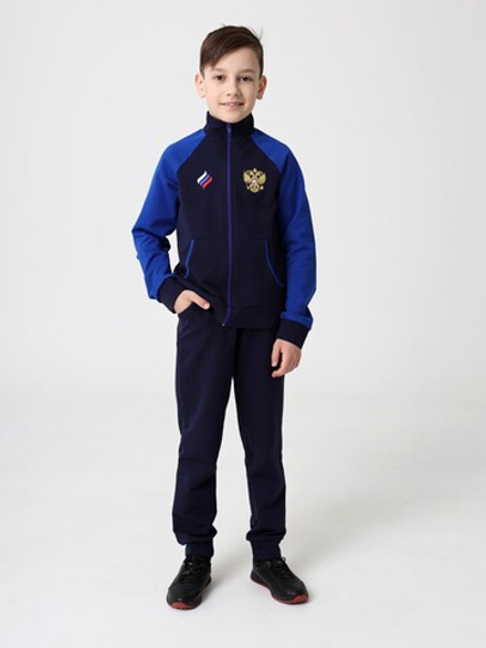 Спортивный костюм Классика для мальчика (ярко-синий рукав)
