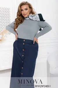 Водолазка 2403-1-серый Minova