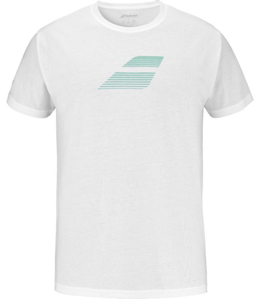 Мужская теннисная футболка Babolat Exercise Big Flag - белый