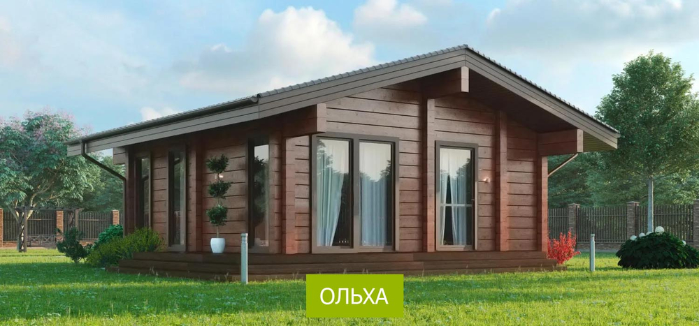 Домокомплект клееный брус проект "Ольха"