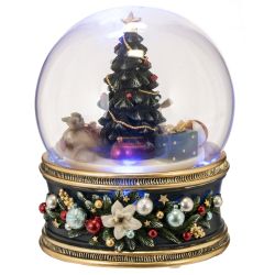 GAEM Фигурка декоративная "Рождество" в стекл шаре (муз, движ, ААх3,н/п), L11 W11 H14 см