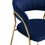 Стул на металлокаркасе Woodville Kamelia 1 dark blue, gold