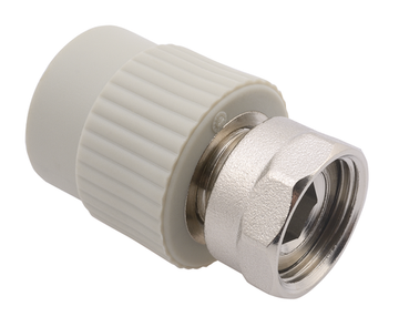 Муфта с накидной гайкой FV Plast 32х1" 1/4 «плоское уплотнение c прокладкой» полипропиленовая 223032