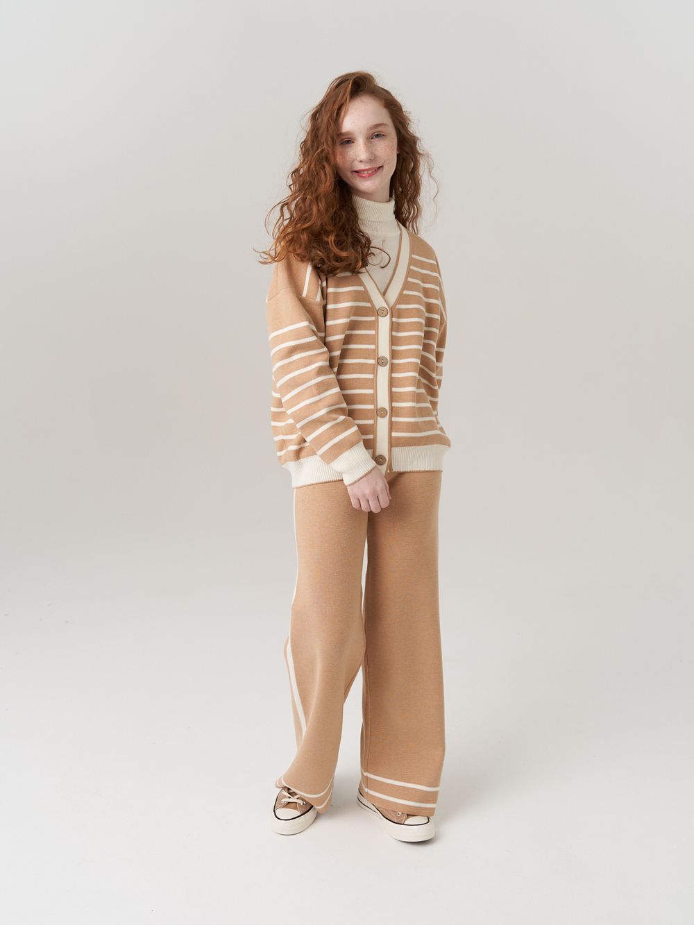 Кардиган для девочки в школу AT1010 сахара