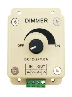 Регулятор яркости для светодиодных лент, ламп, диммер 12В / 24В 8А