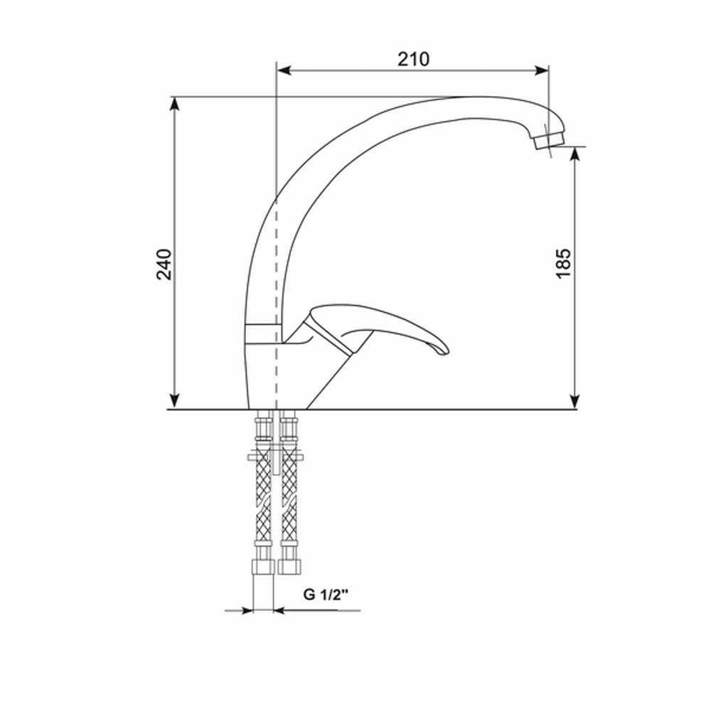 Смеситель для кухонной мойки MIXLINE ML-GS02 (526192)