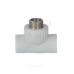 Тройник PP-R комбинированный белый Дн 20х3/4" НР VALFEX 10128120