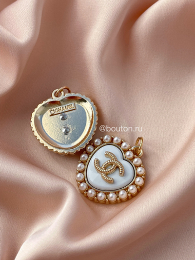 Подвеска Шан. Сердечко золото жемчуг