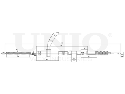 Трос стояночного тормоза правый UNIO CAB-60053