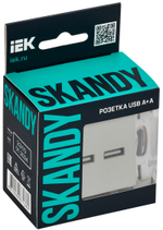 SKANDY Розетка USB A+A 3,1А SK-R15B бежевый IEK