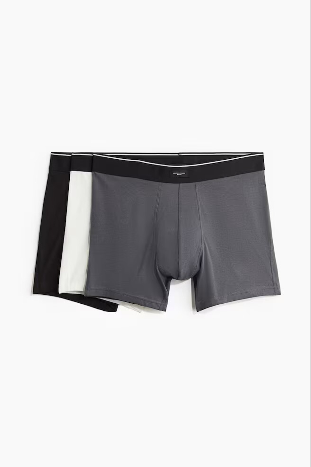 H&M Набор трусов-боксеров ( 3 шт.), белый/серый