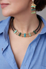 Mosaic Enamel multi Колье арт.1490