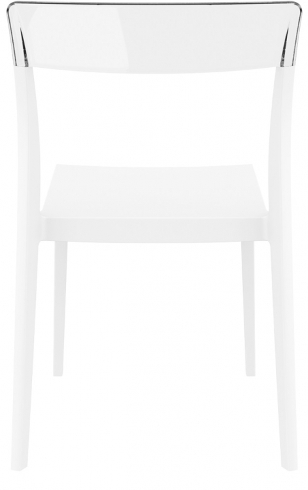 Стул пластиковый Siesta Contract Flash, белый, прозрачный