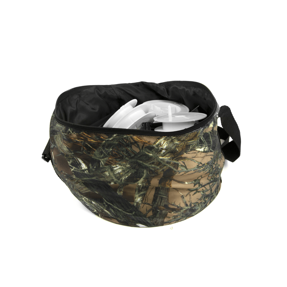 Жерлица Три Кита в сумке с прямой стойкой, Черная, Белая/Серая катушка (10шт)