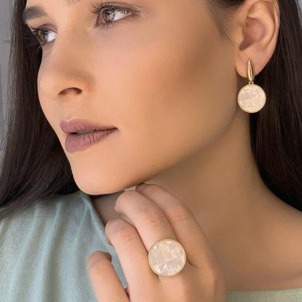 Серьги Possebon Mother Pearl Mosaic A2188.1 G