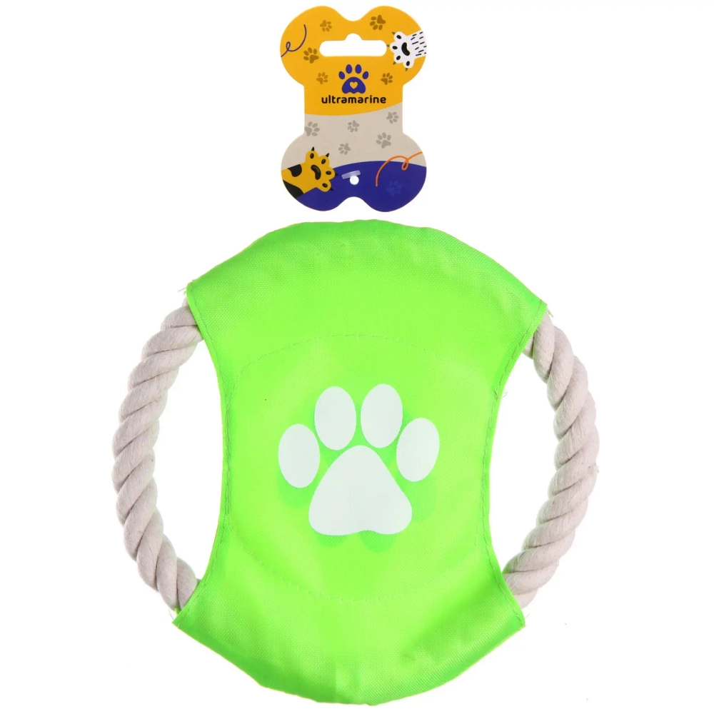 Игрушка текстиль «Фрисби», цвет зеленый, 18см (лейбл)