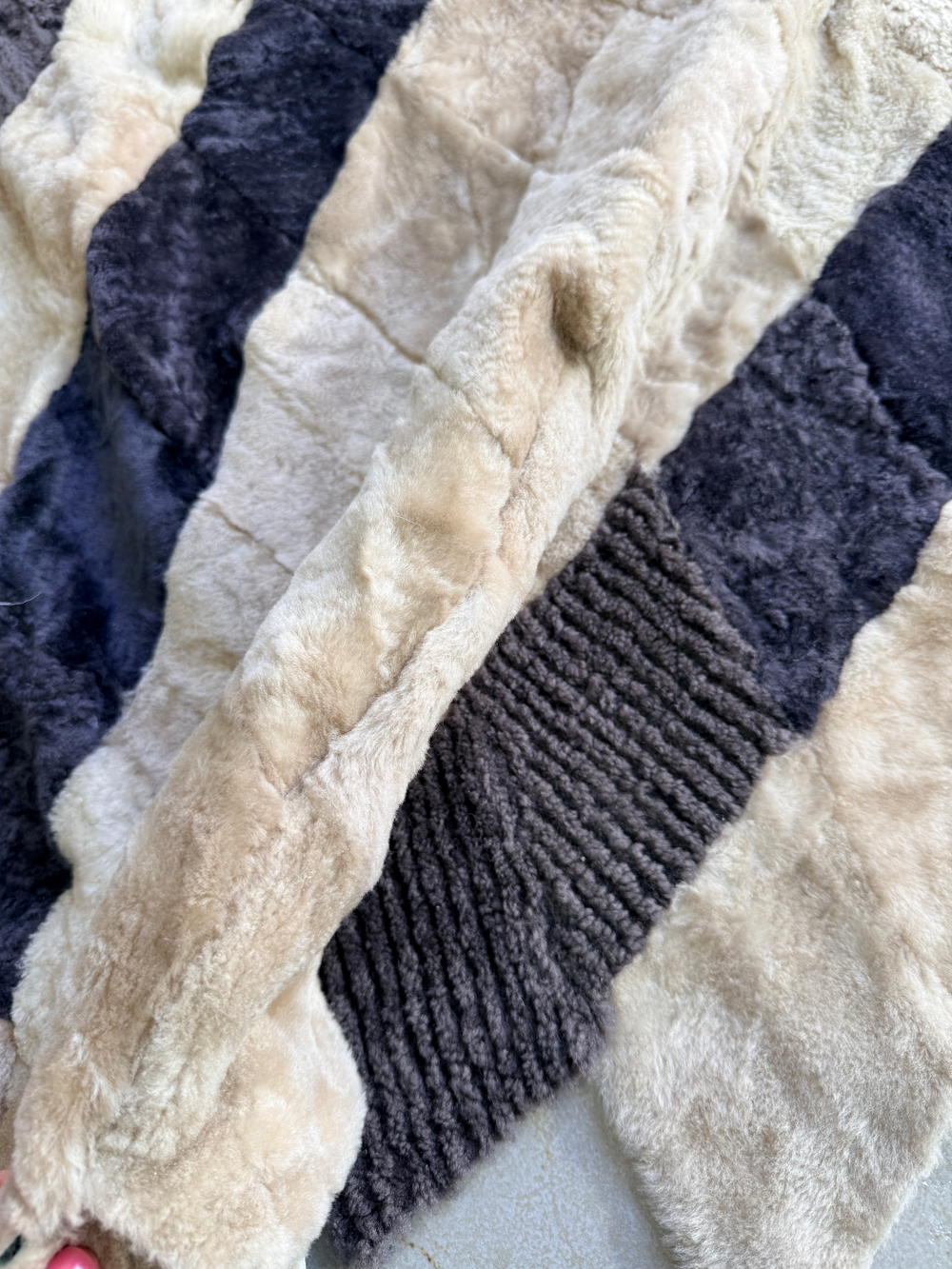 Покрывало меховое ковер из шкуры овчины