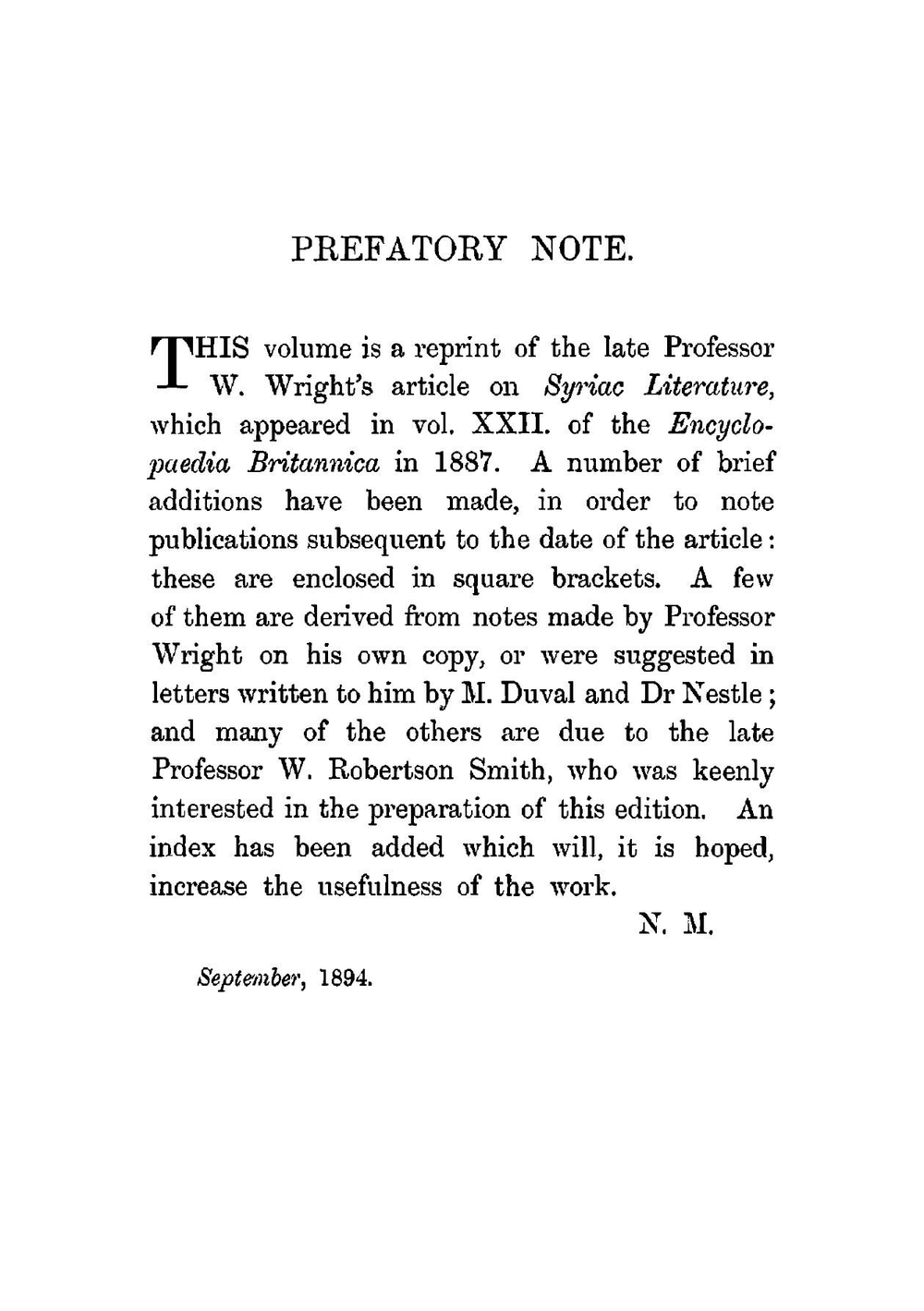 A short history of Syriac literature | William Wright
