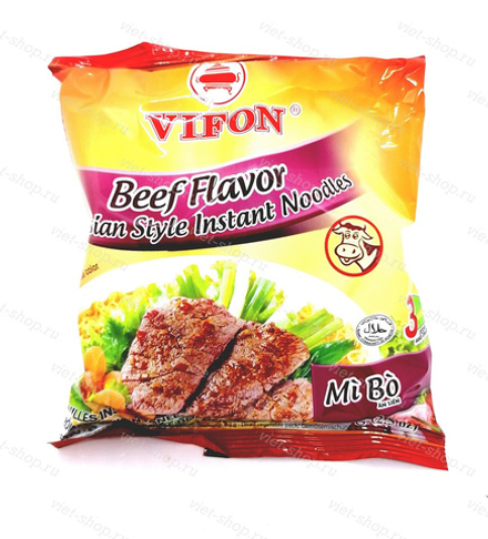 Пшеничная лапша со вкусом говядины, Vifon, 70 гр.