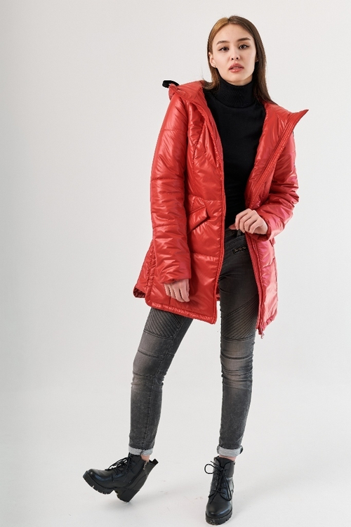 Полупальто Дива красный