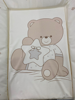 ГЛОБЭКС Матрац для пеленания мягкий Люкс Мишка со звездой 82*72