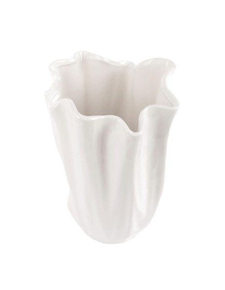 Ваза для цветов, 24 см, керамика, молочная