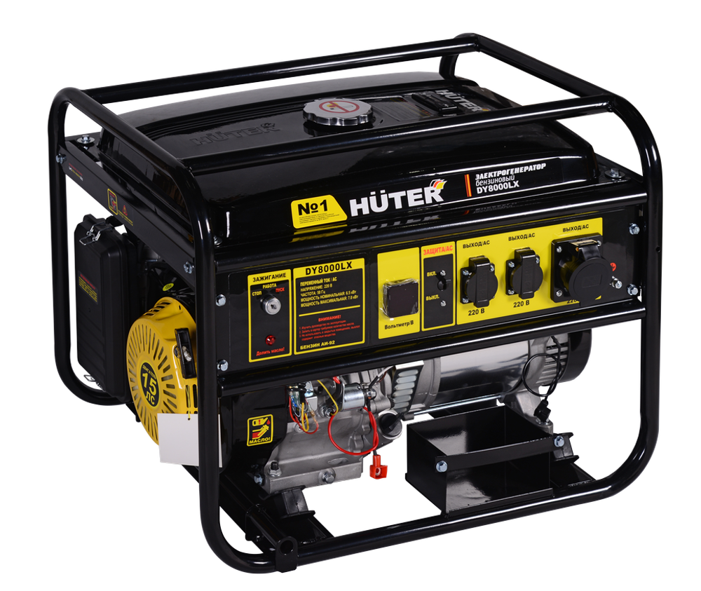 Портативный бензогенератор HUTER DY8000LX - [6,5 кВт / 220V] эл. старт