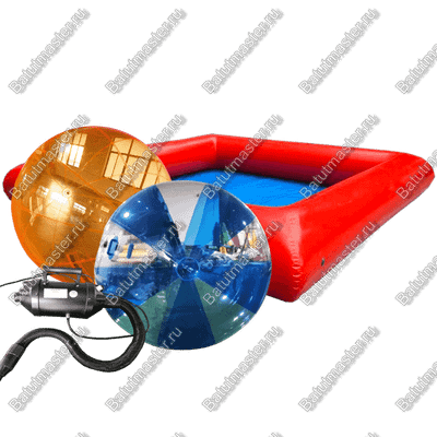 Бизнес-набор: Бассейн 7*7 м (1 шт), Водный шар ПВХ (4 шт), насос (1 шт)