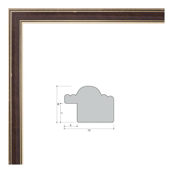 Фоторамка 21х30 см коричневая, без фактуры, арт. 2130.091512