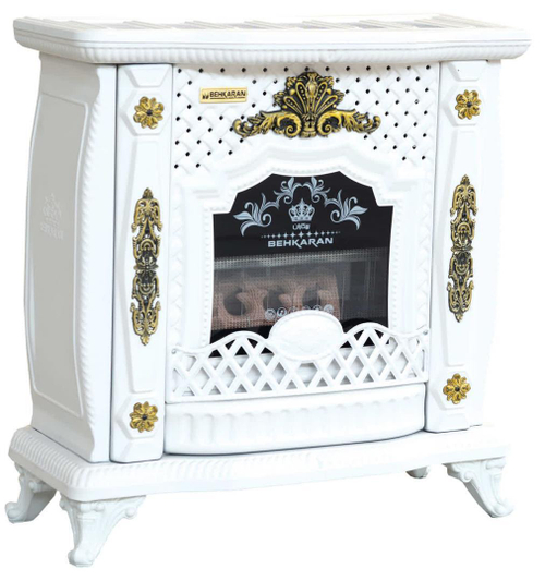 Газовый камин BEHKARAN MT 384 белый глянец (120м2)