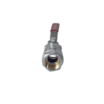 Кран шаровой латунь хром R250D Ду 50 Ру42 ВР рычаг красный Giacomini R250X008