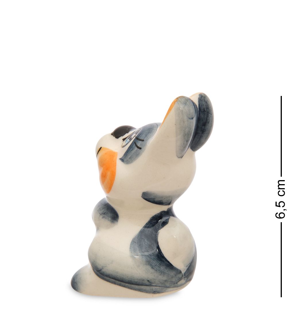 ГЛ- 825 Фигурка «Заяц» цв. (Гжельский фарфор)