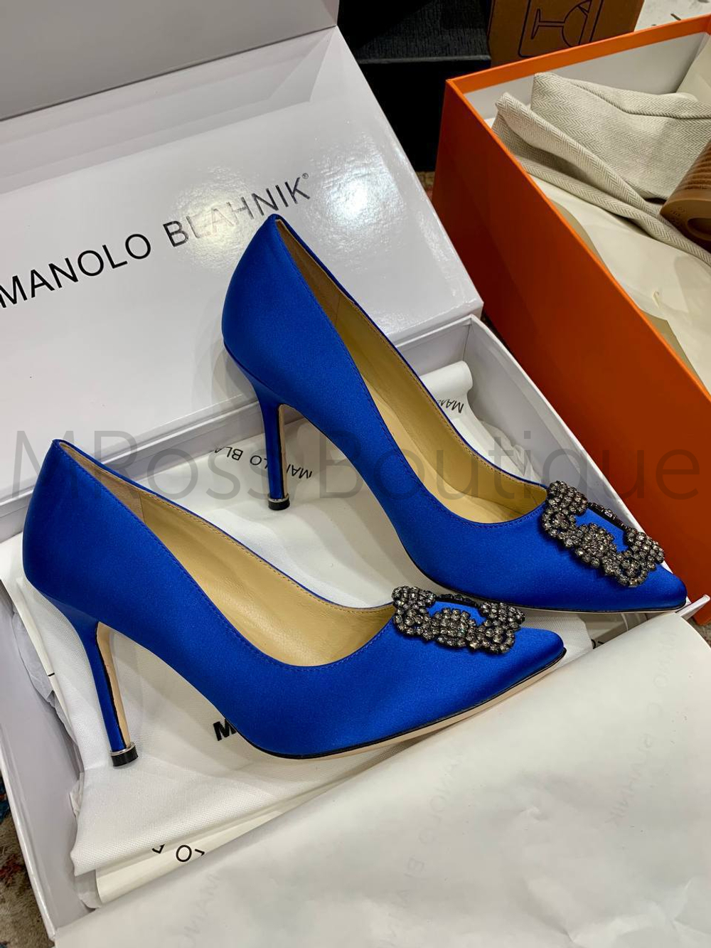 Женские Туфли-лодочки Manolo Blahnik в синем цвете