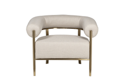 Кресло 95x82x77см Garda Decor серое/матовое золото в современном стиле