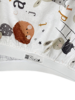 Простыня на резинке Зайки фланель RinaAmari Размер 120*60